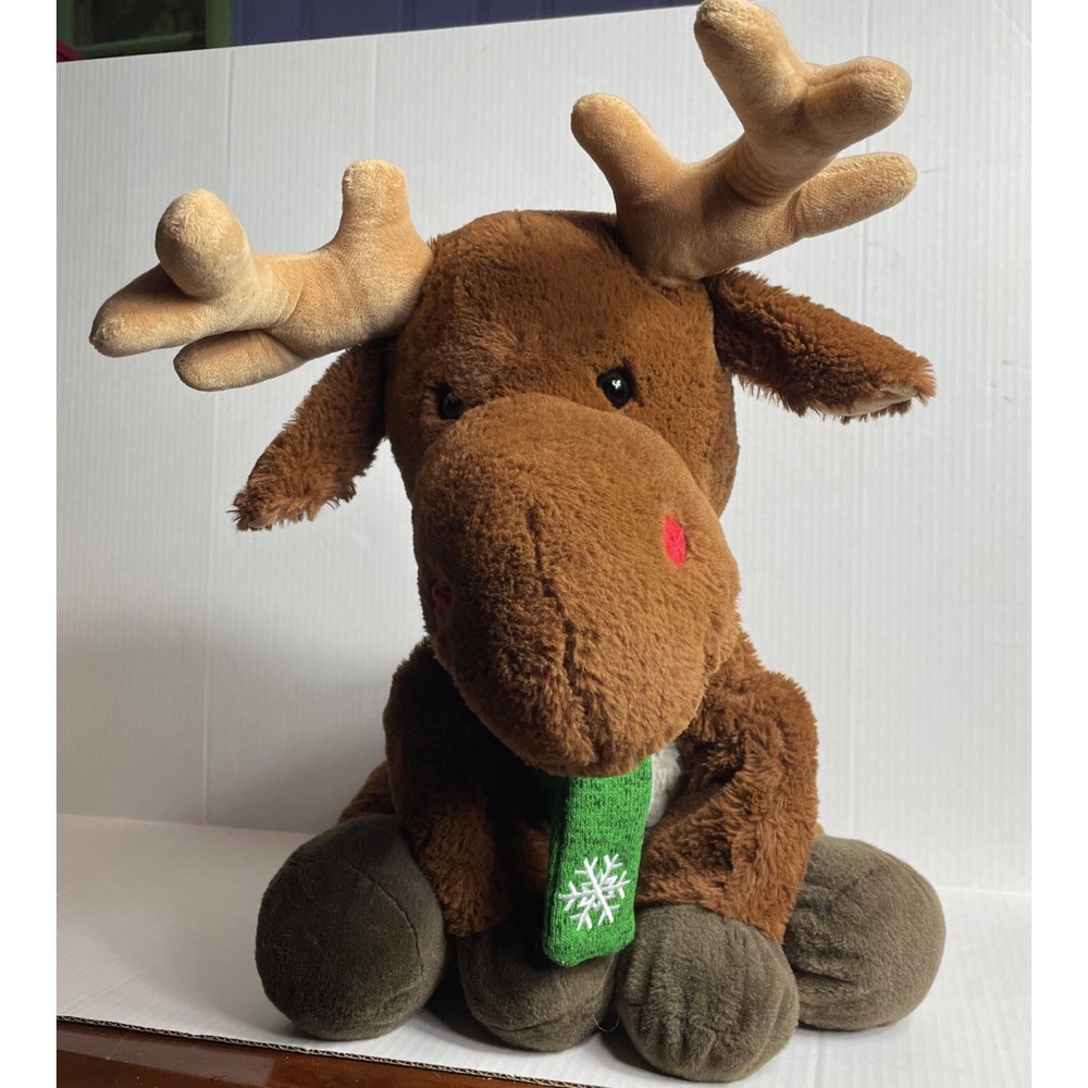 Gitzy Plush Reindeer Large 26" Sitting Christmas Stuffed Animal Large Deer 2018